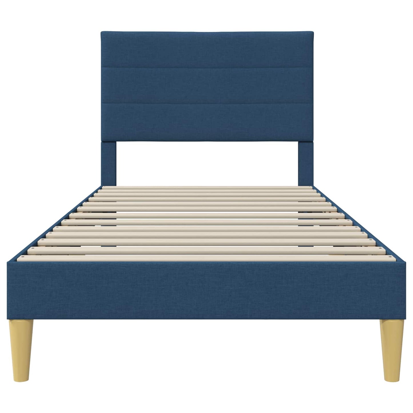 Struttura del letto con testiera Blu 100 x 200 cm Tessuto | homemem39
