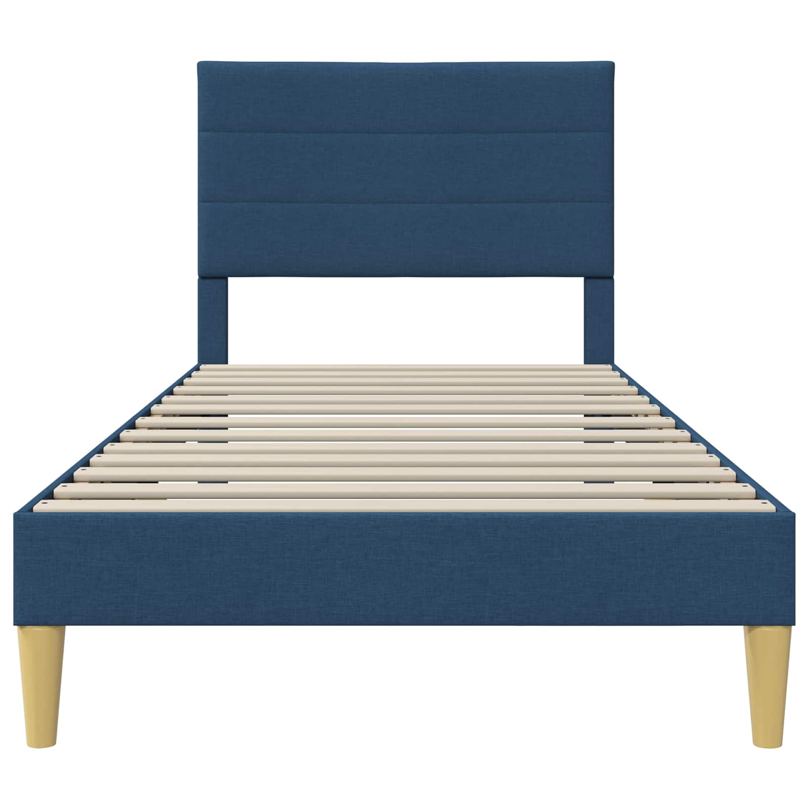 Struttura del letto con testiera Blu 100 x 200 cm Tessuto | homemem39