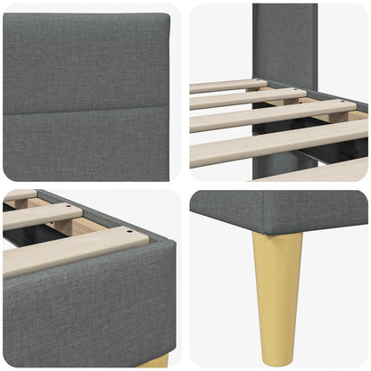 Struttura del letto Grigio Scuro 120 x 190 cm Tessuto | homemem39
