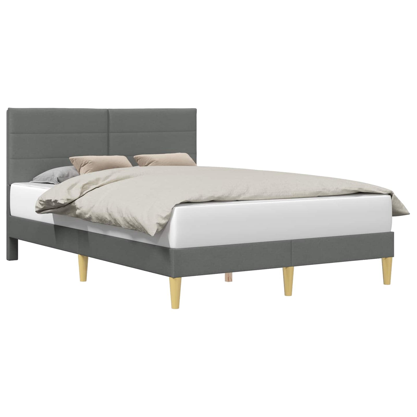Struttura del letto Grigio Scuro 120 x 190 cm Tessuto | homemem39