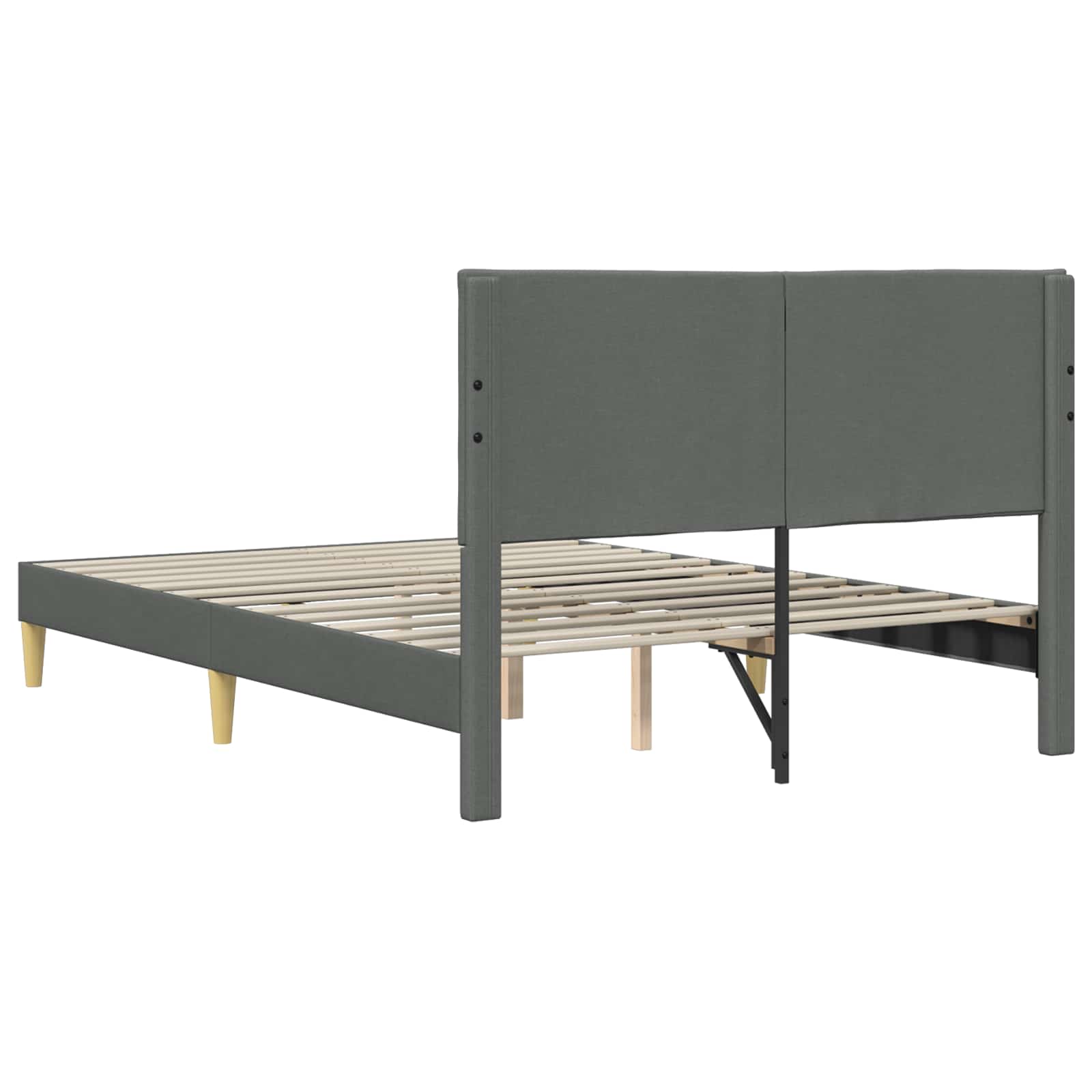 Struttura del letto Grigio Scuro 120 x 190 cm Tessuto | homemem39