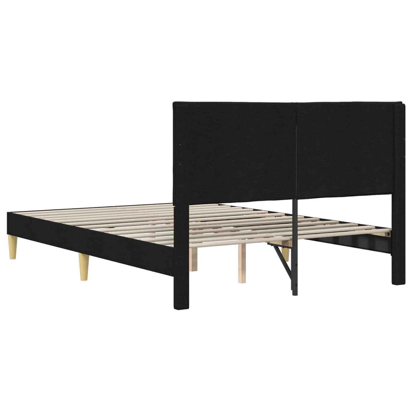 Struttura del letto con testiera Nero 120 x 190 cm Tessuto | homemem39