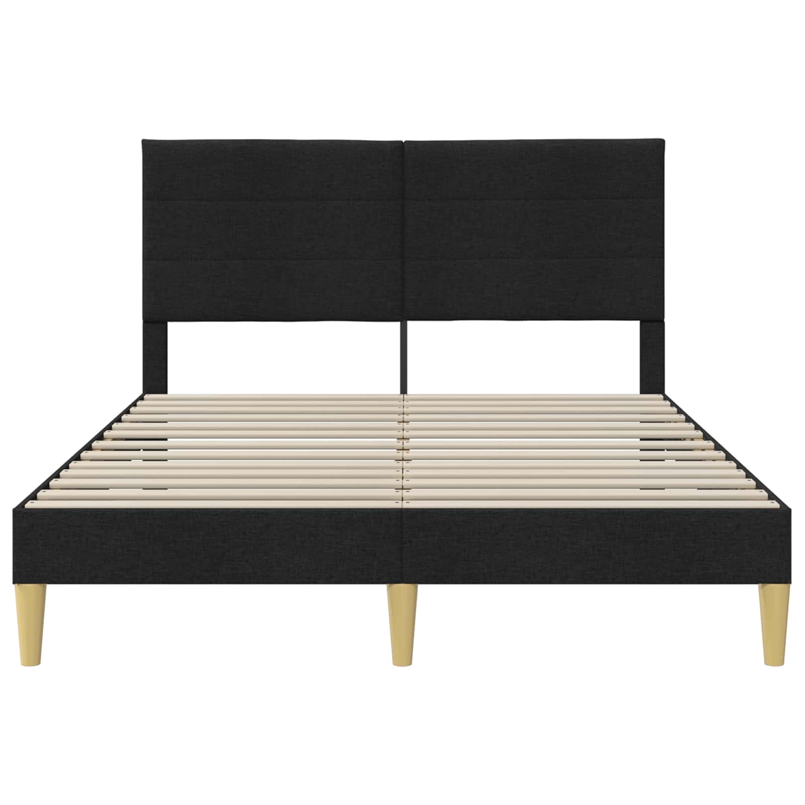 Struttura del letto con testiera Nero 120 x 190 cm Tessuto | homemem39