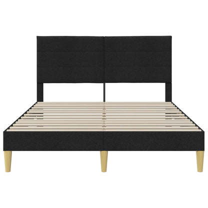 Struttura del letto con testiera Nero 120 x 190 cm Tessuto | homemem39