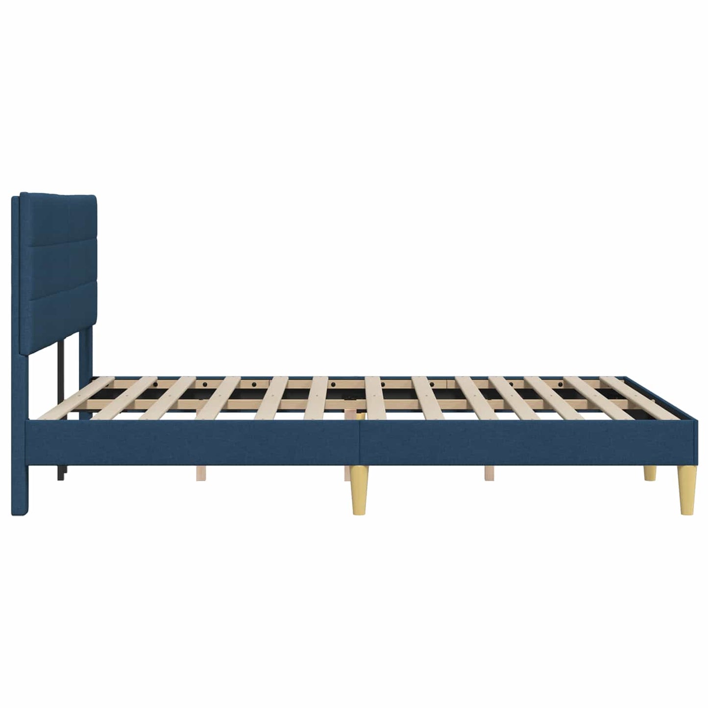 Struttura del letto con testiera Blu 120 x 190 cm Tessuto | homemem39
