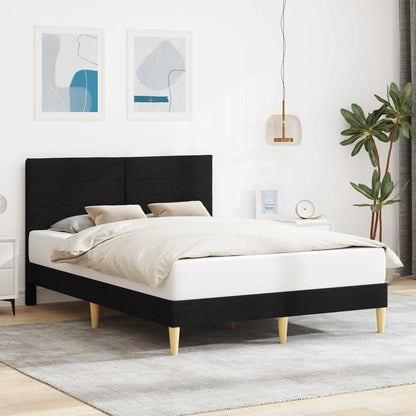 Struttura del letto con testiera Nero 120 x 200 cm Tessuto | homemem39