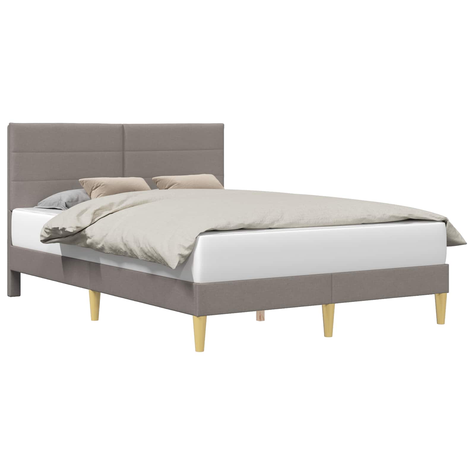 Struttura del letto con testiera Tortora 120 x 200 cm Tessuto | homemem39