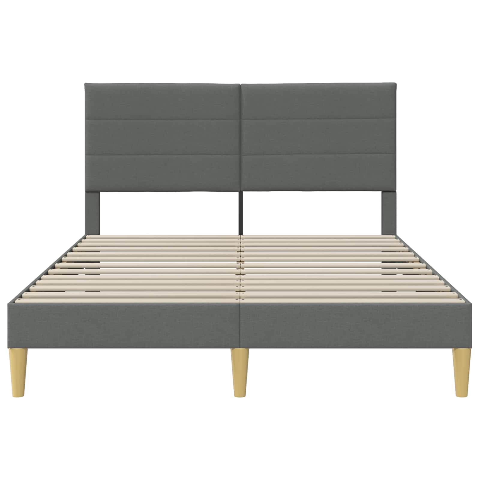 Struttura del letto Grigio Scuro 140 x 190 cm Tessuto | homemem39