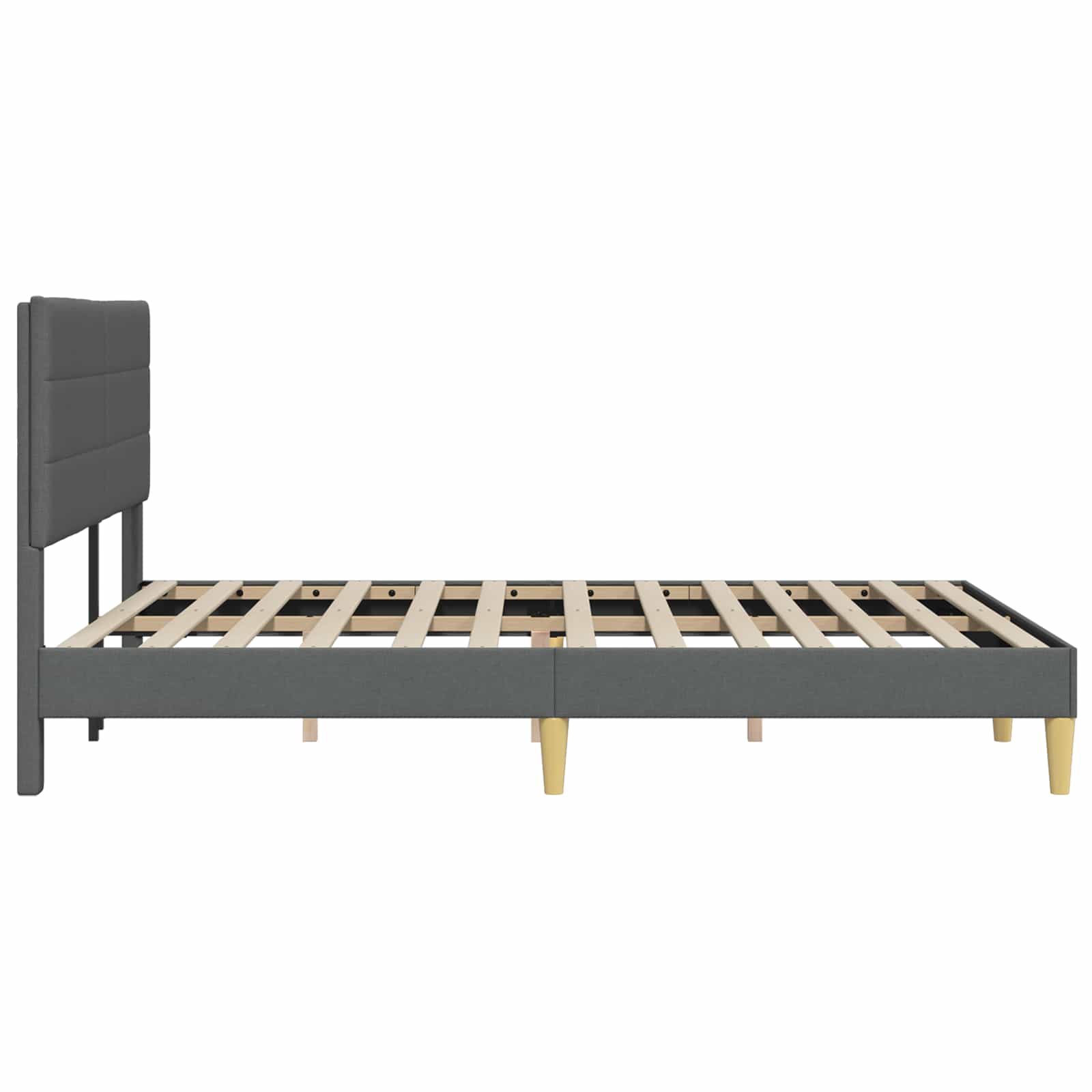 Struttura del letto Grigio Scuro 140 x 190 cm Tessuto | homemem39