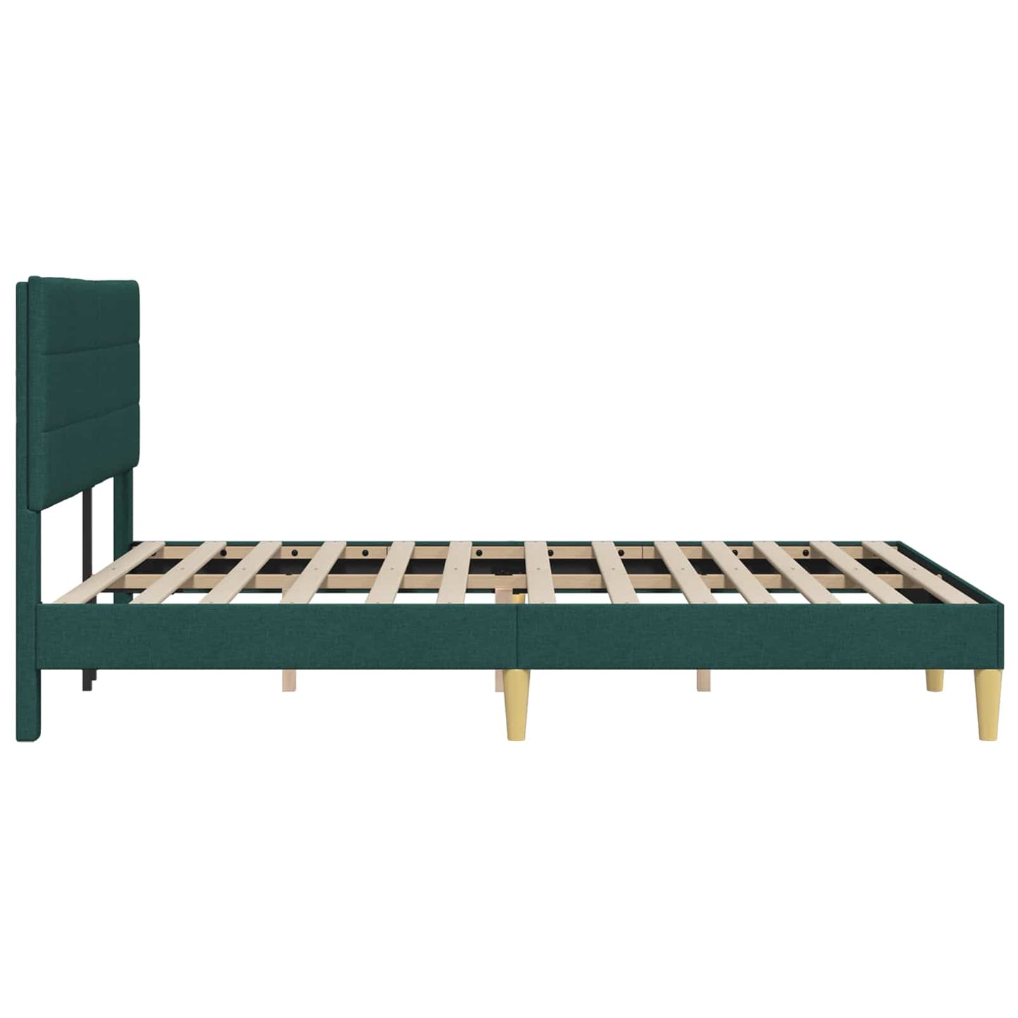 Struttura del letto Verde Scuro 140 x 190 cm Tessuto | homemem39