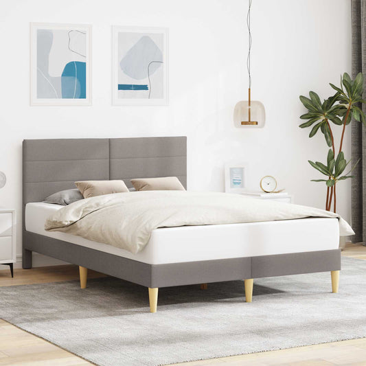 Struttura del letto con testiera Tortora 140 x 190 cm Tessuto | homemem39