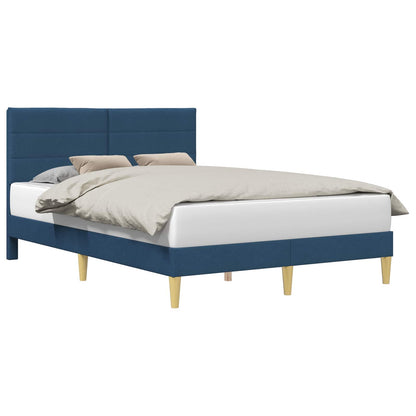 Struttura del letto con testiera Blu 140 x 190 cm Tessuto | homemem39