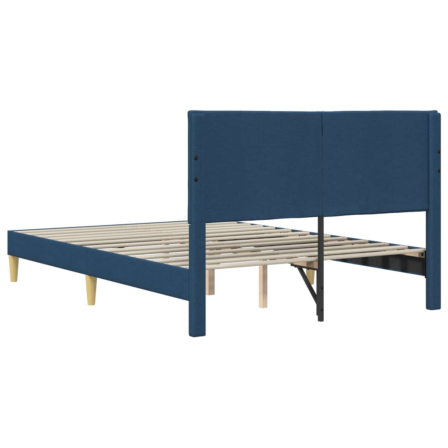 Struttura del letto con testiera Blu 140 x 190 cm Tessuto | homemem39