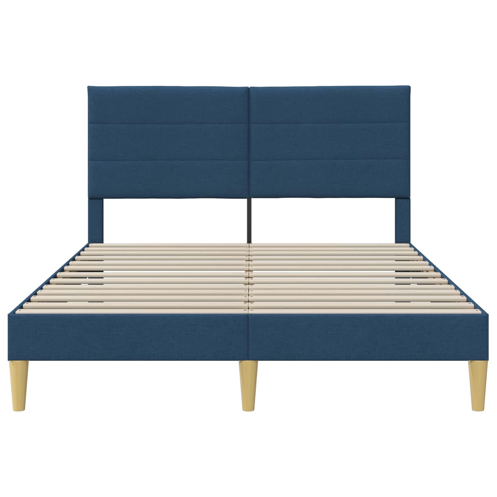 Struttura del letto con testiera Blu 140 x 190 cm Tessuto | homemem39