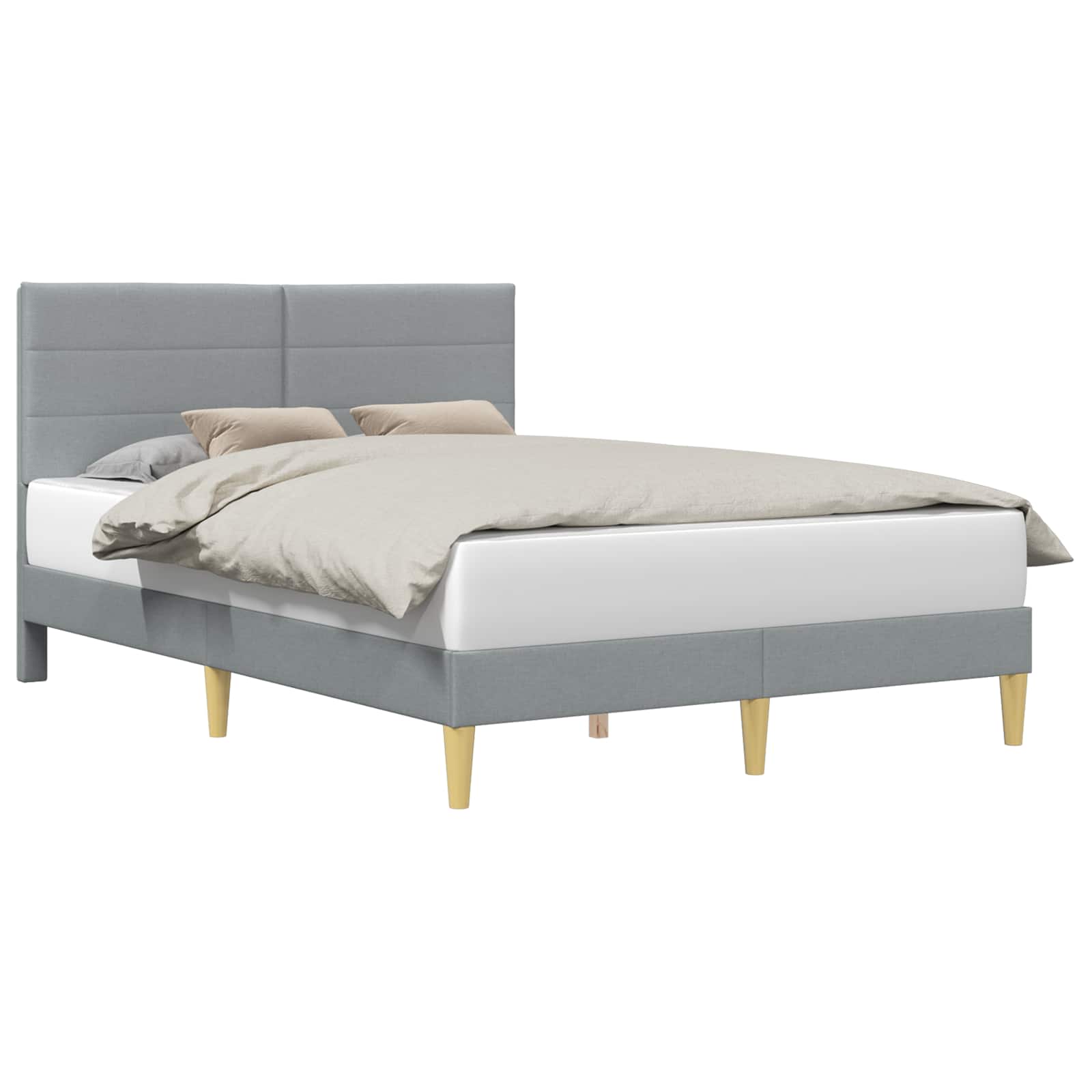 Struttura del letto Grigio Chiaro 140 x 200 cm Tessuto | homemem39