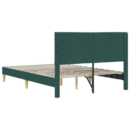 Struttura del letto Verde Scuro 140 x 200 cm Tessuto | homemem39