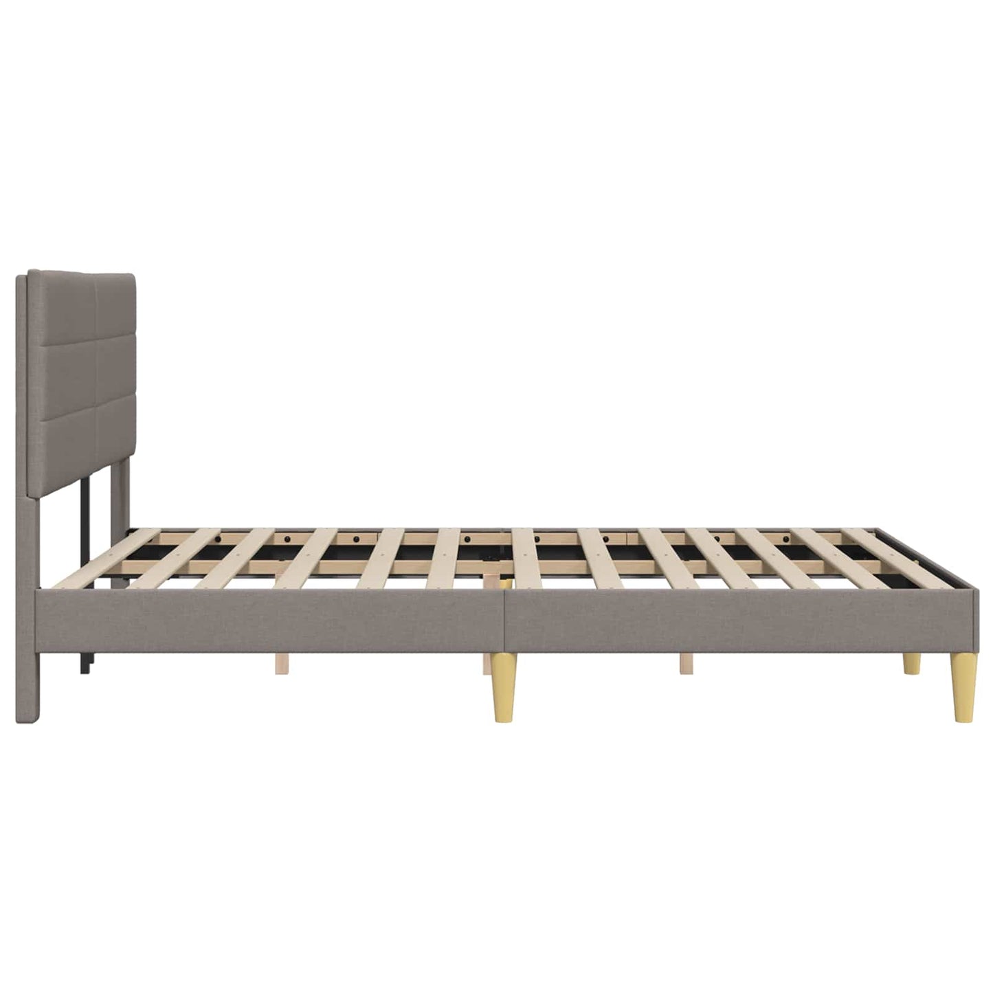 Struttura del letto con testiera Tortora 140 x 200 cm Tessuto | homemem39