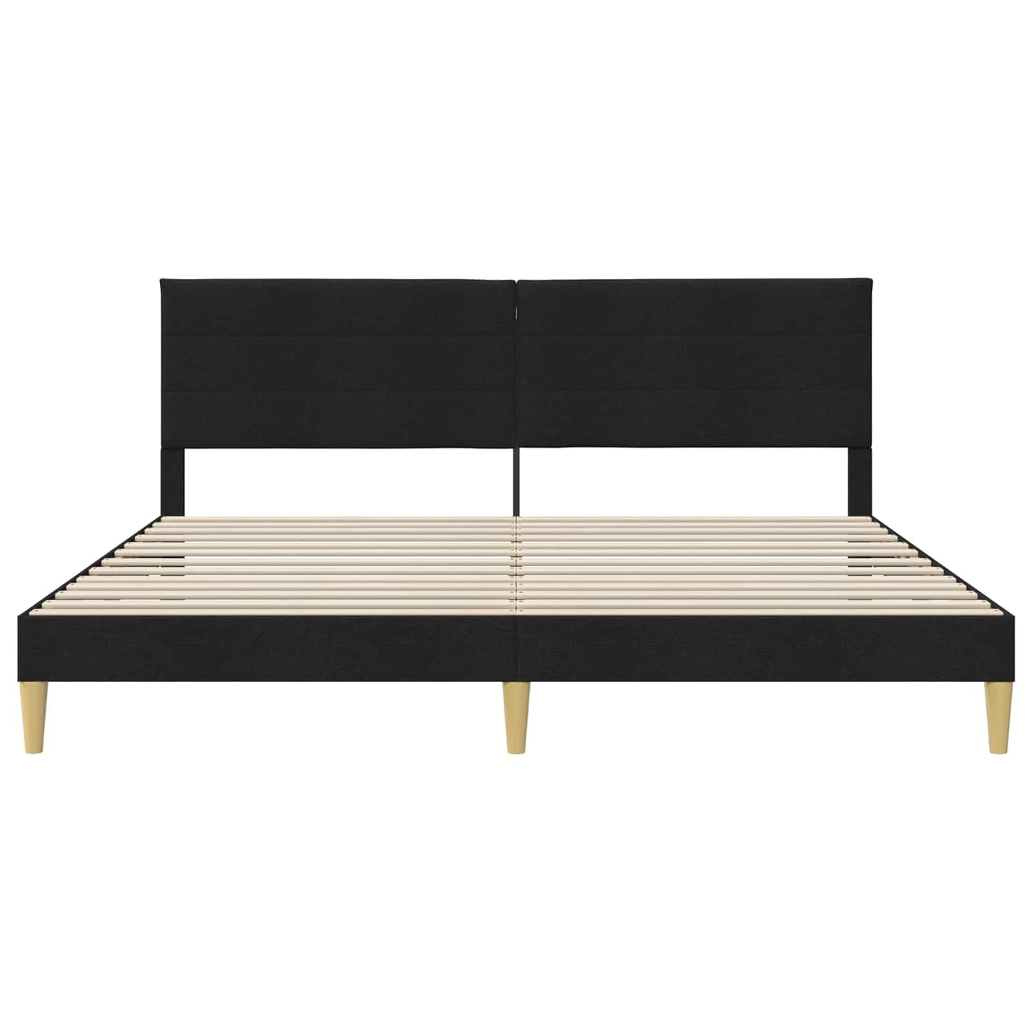 Struttura del letto con testiera Nero 180 x 200 cm Tessuto | homemem39
