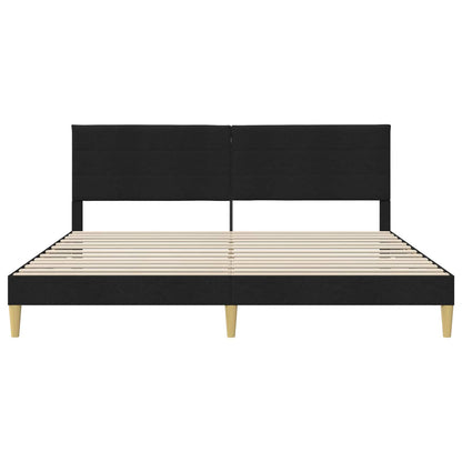 Struttura del letto con testiera Nero 180 x 200 cm Tessuto | homemem39