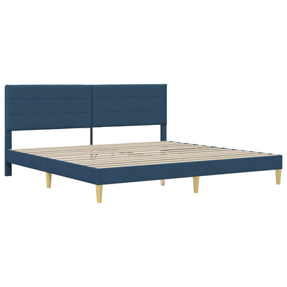 Struttura del letto con testiera Blu 180 x 200 cm Tessuto | homemem39