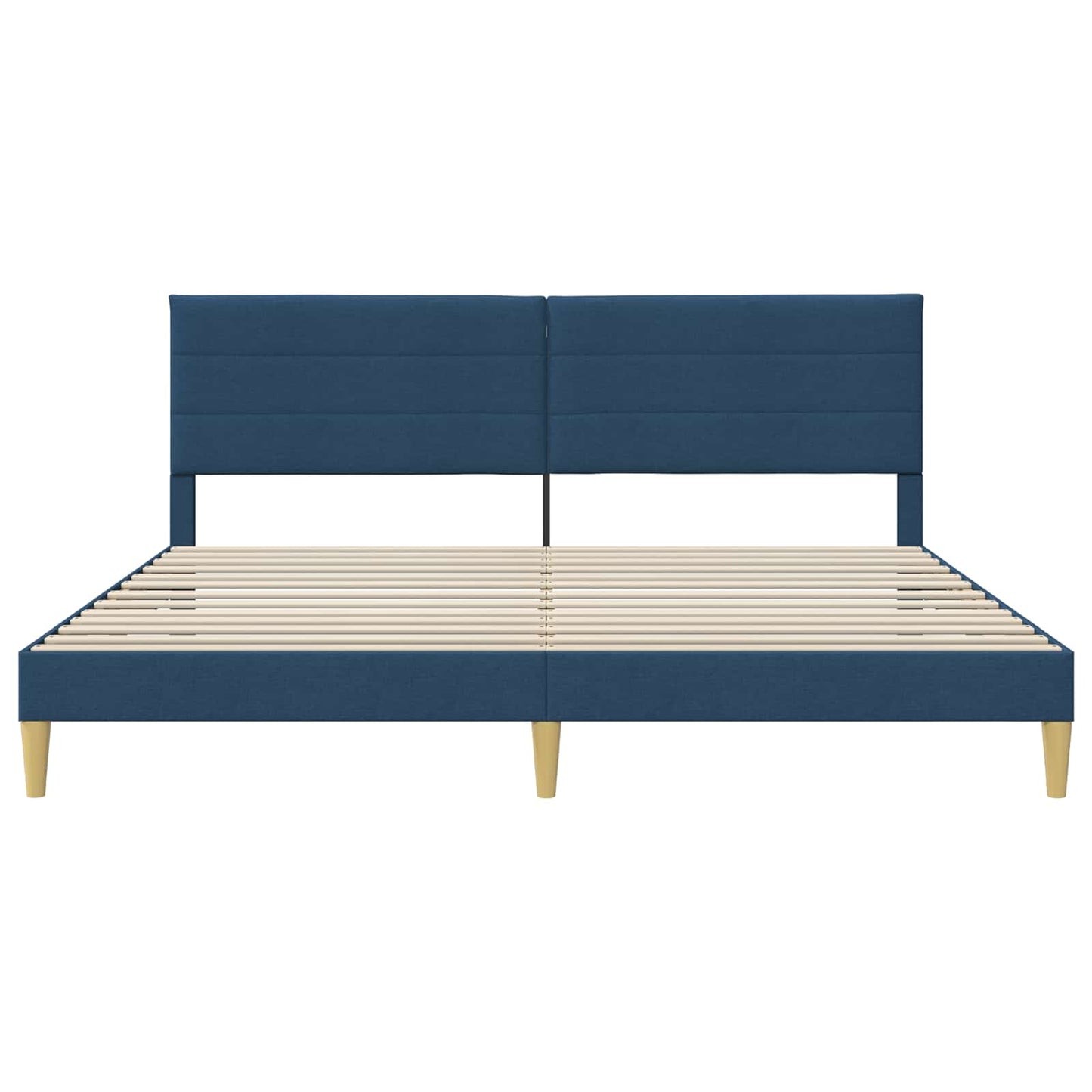 Struttura del letto con testiera Blu 180 x 200 cm Tessuto