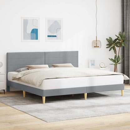 Struttura del letto Grigio Chiaro 200 x 200 cm Tessuto | homemem39
