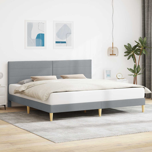 Struttura del letto Grigio Chiaro 200 x 200 cm Tessuto | homemem39