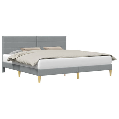 Struttura del letto Grigio Chiaro 200 x 200 cm Tessuto | homemem39