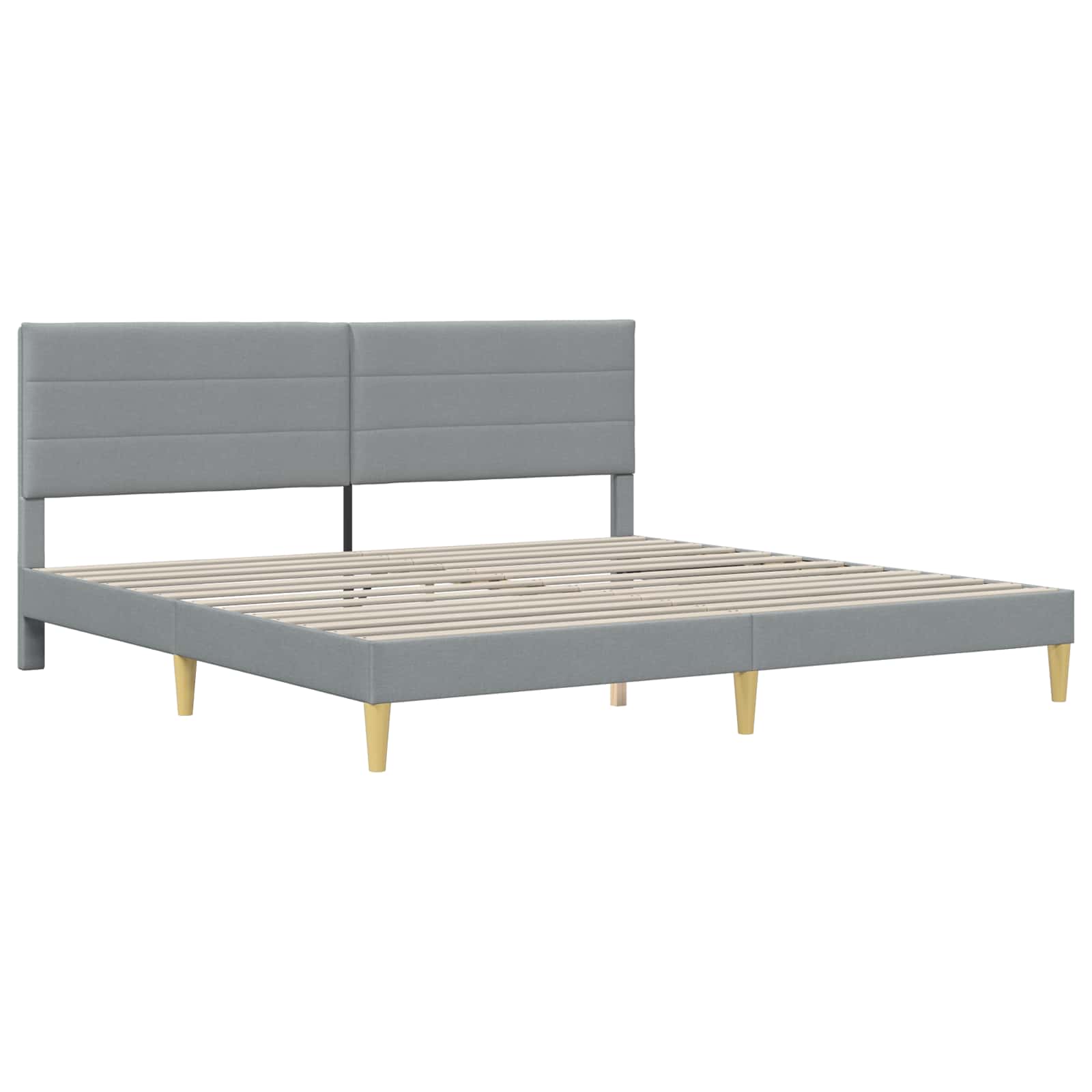 Struttura del letto Grigio Chiaro 200 x 200 cm Tessuto | homemem39