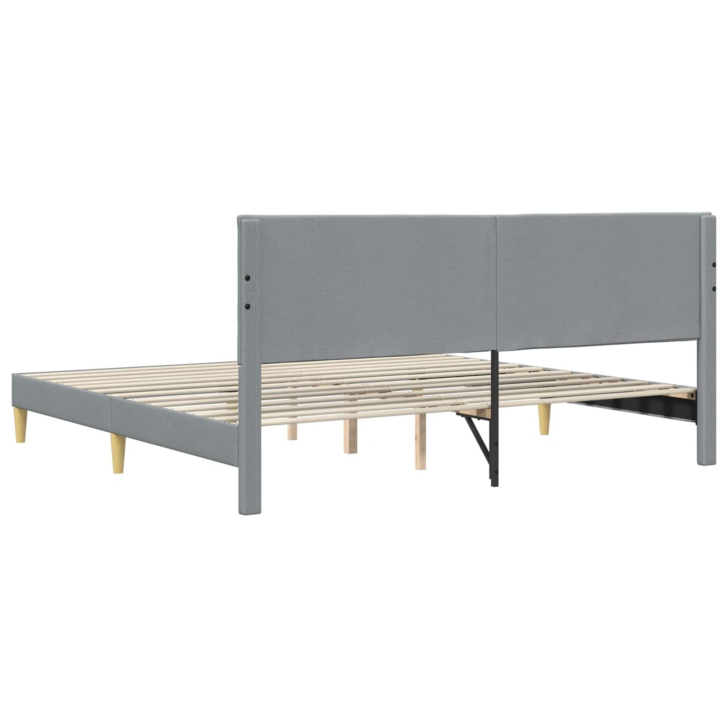Struttura del letto Grigio Chiaro 200 x 200 cm Tessuto | homemem39