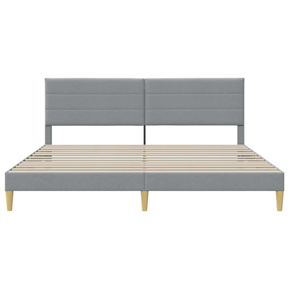 Struttura del letto Grigio Chiaro 200 x 200 cm Tessuto | homemem39