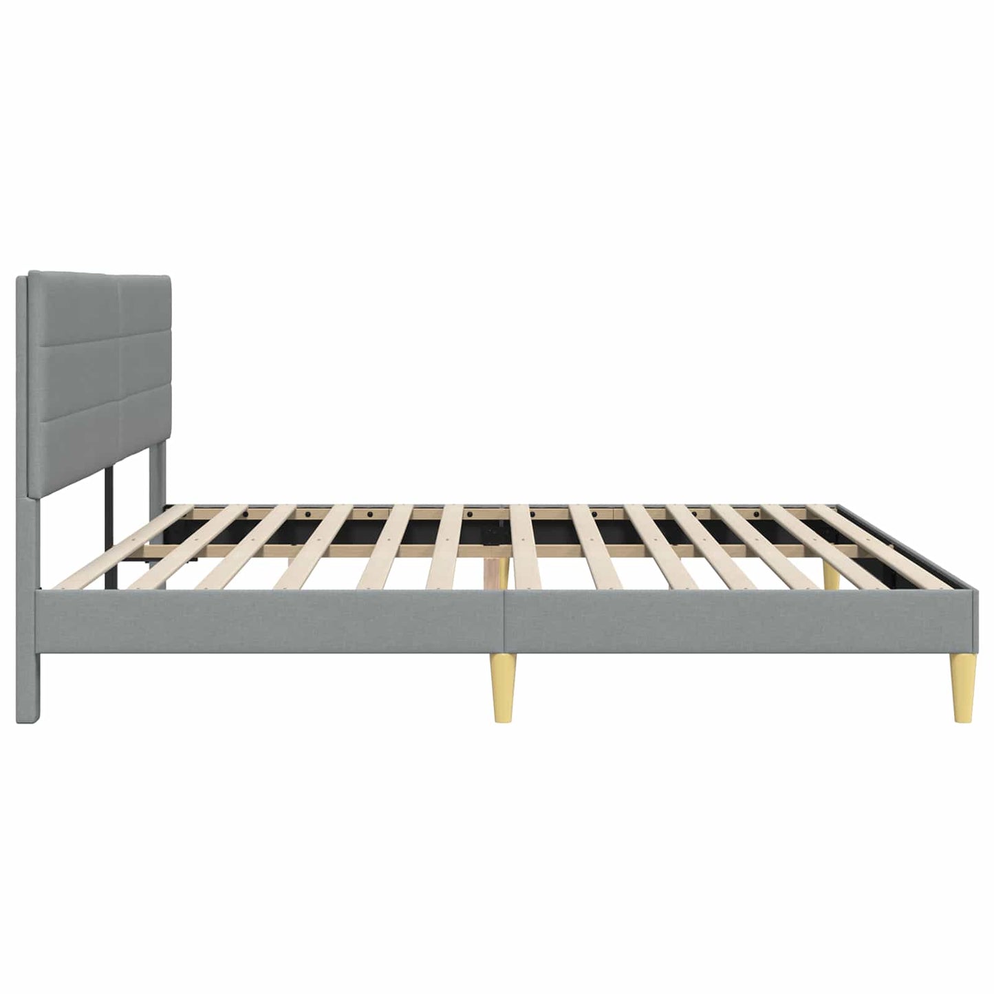 Struttura del letto Grigio Chiaro 200 x 200 cm Tessuto | homemem39