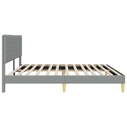 Struttura del letto Grigio Chiaro 200 x 200 cm Tessuto | homemem39