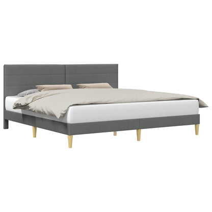 Struttura del letto Grigio Scuro 200 x 200 cm Tessuto | homemem39