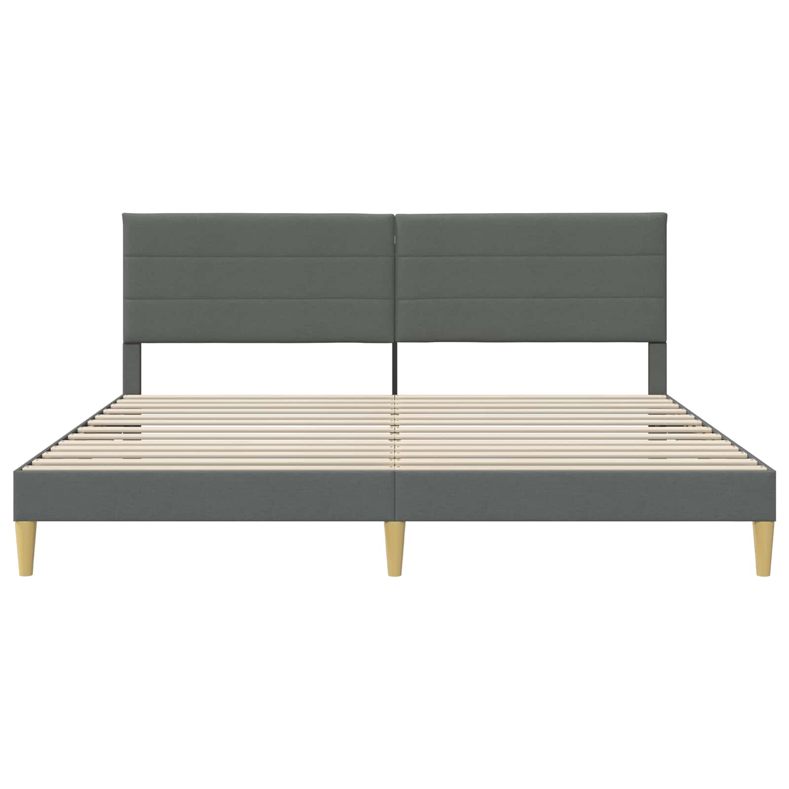 Struttura del letto Grigio Scuro 200 x 200 cm Tessuto | homemem39