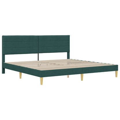 Struttura del letto Verde Scuro 200 x 200 cm Tessuto | homemem39