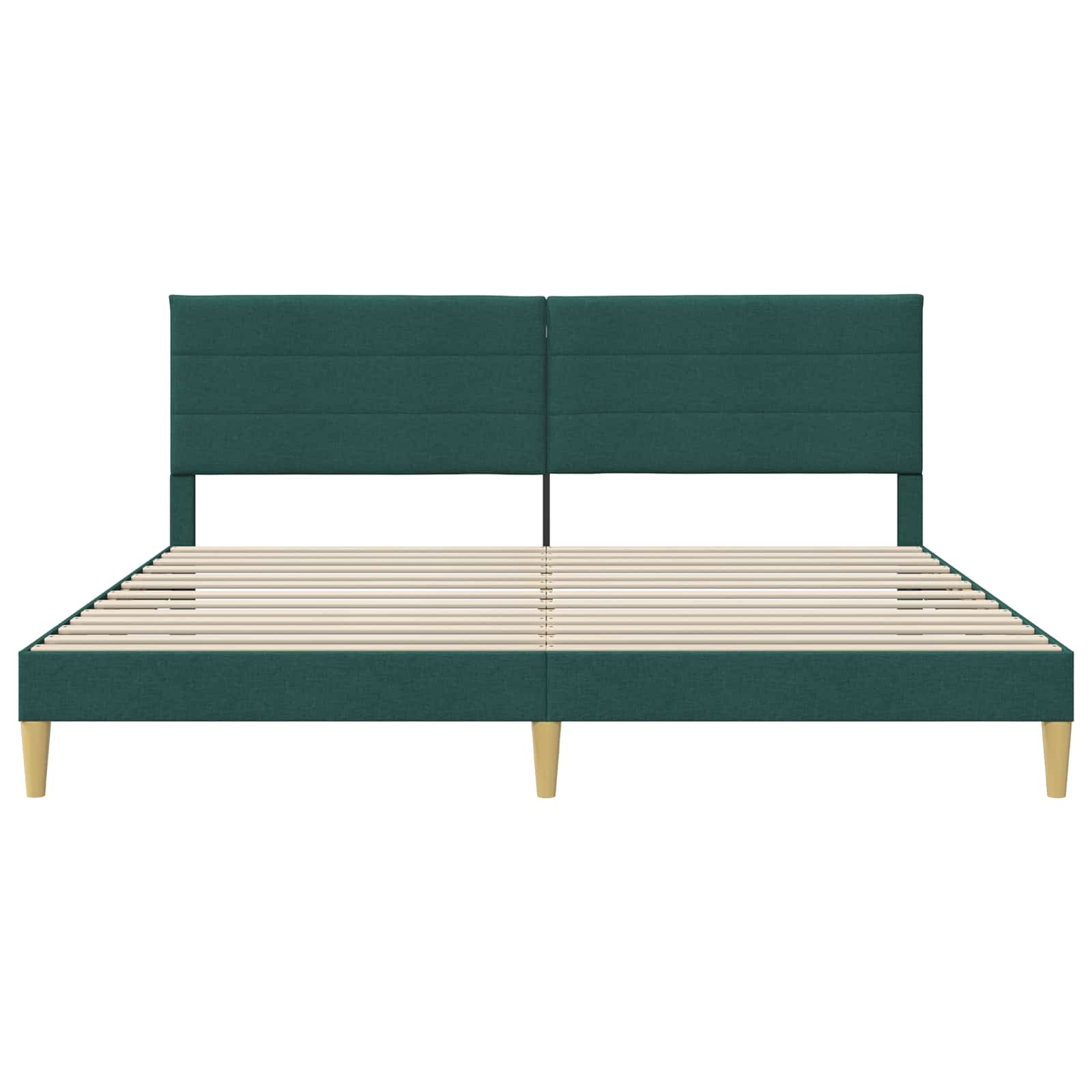 Struttura del letto Verde Scuro 200 x 200 cm Tessuto | homemem39