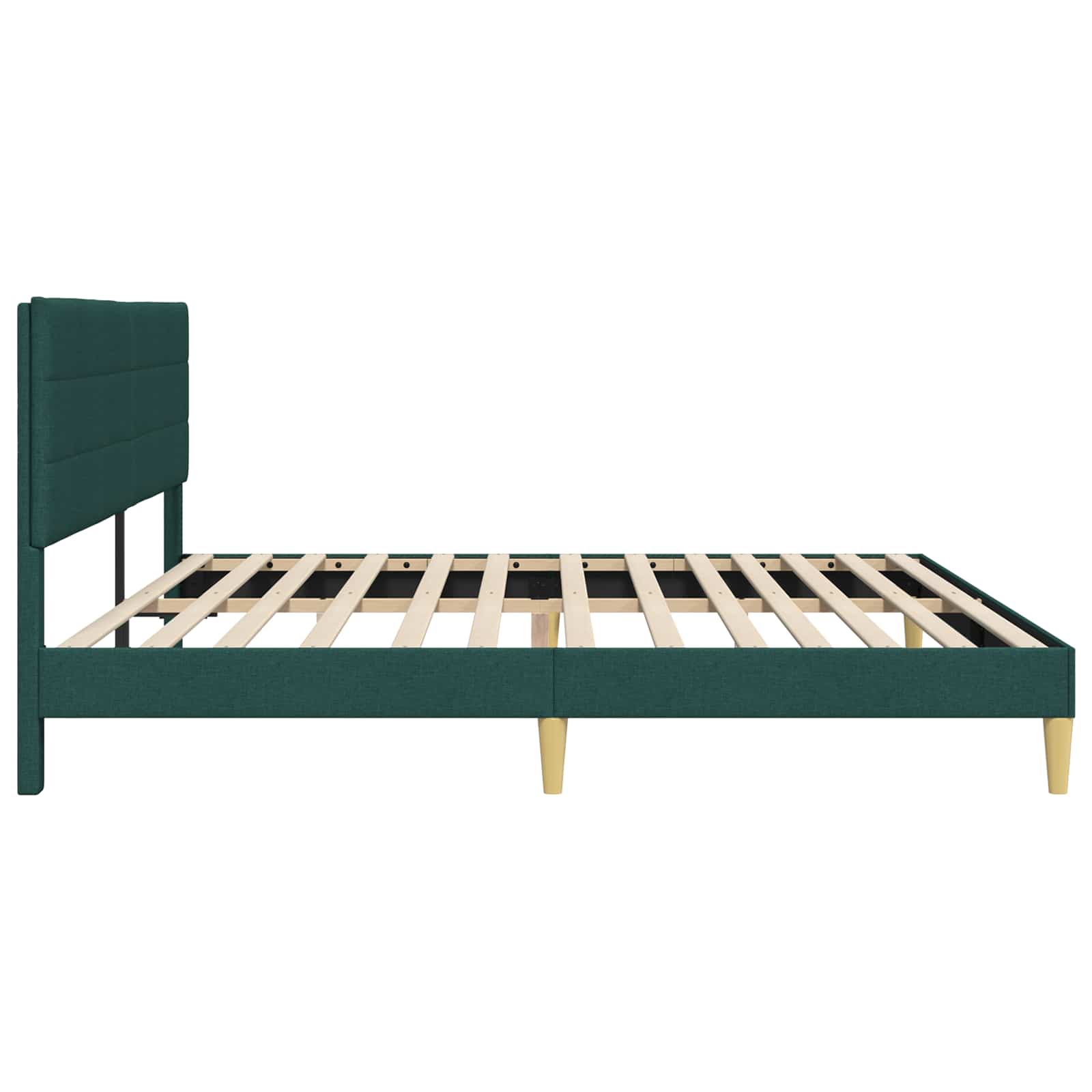 Struttura del letto Verde Scuro 200 x 200 cm Tessuto | homemem39