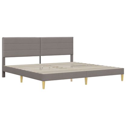 Struttura del letto con testiera Tortora 200 x 200 cm Tessuto | homemem39