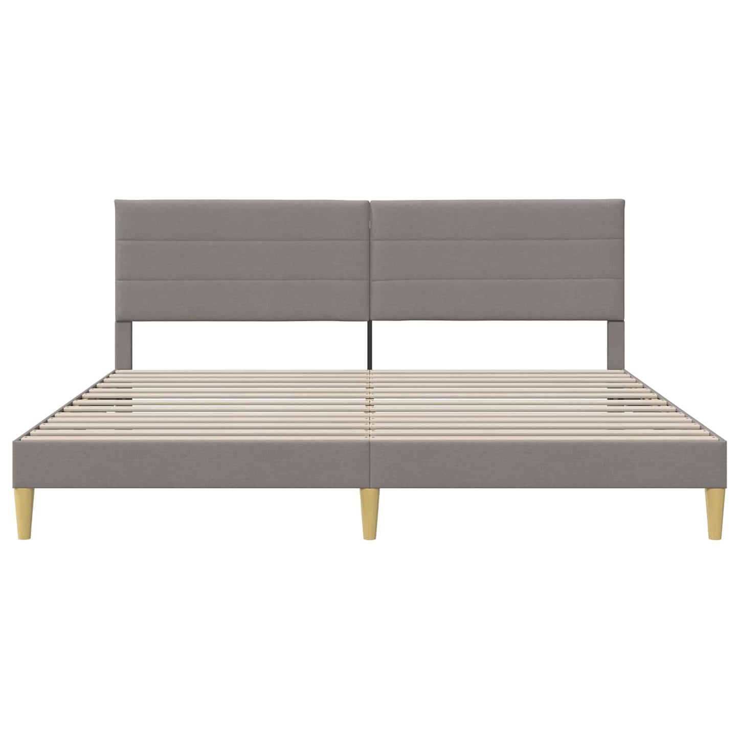 Struttura del letto con testiera Tortora 200 x 200 cm Tessuto | homemem39