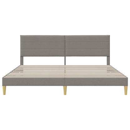 Struttura del letto con testiera Tortora 200 x 200 cm Tessuto | homemem39