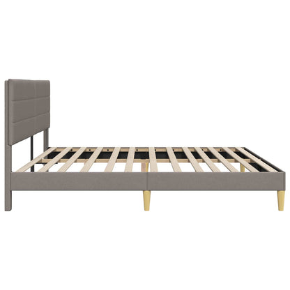 Struttura del letto con testiera Tortora 200 x 200 cm Tessuto | homemem39