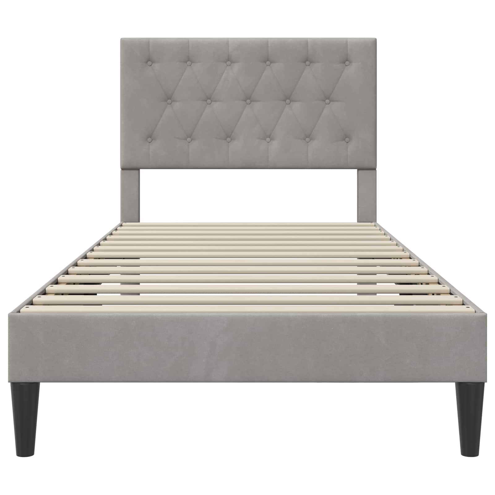 Struttura del letto Grigio Chiaro 80 x 200 cm Velluto | homemem39
