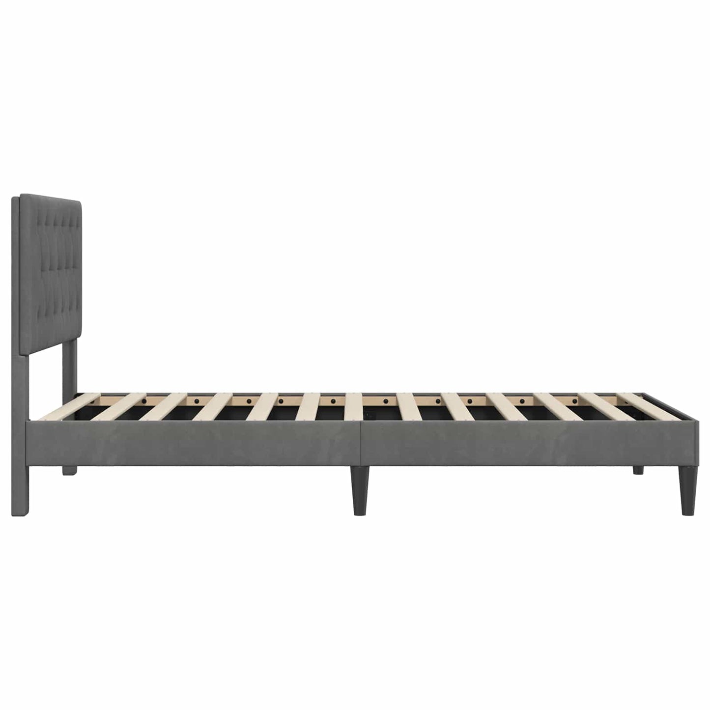 Struttura del letto Grigio Scuro 80 x 200 cm Velluto | homemem39