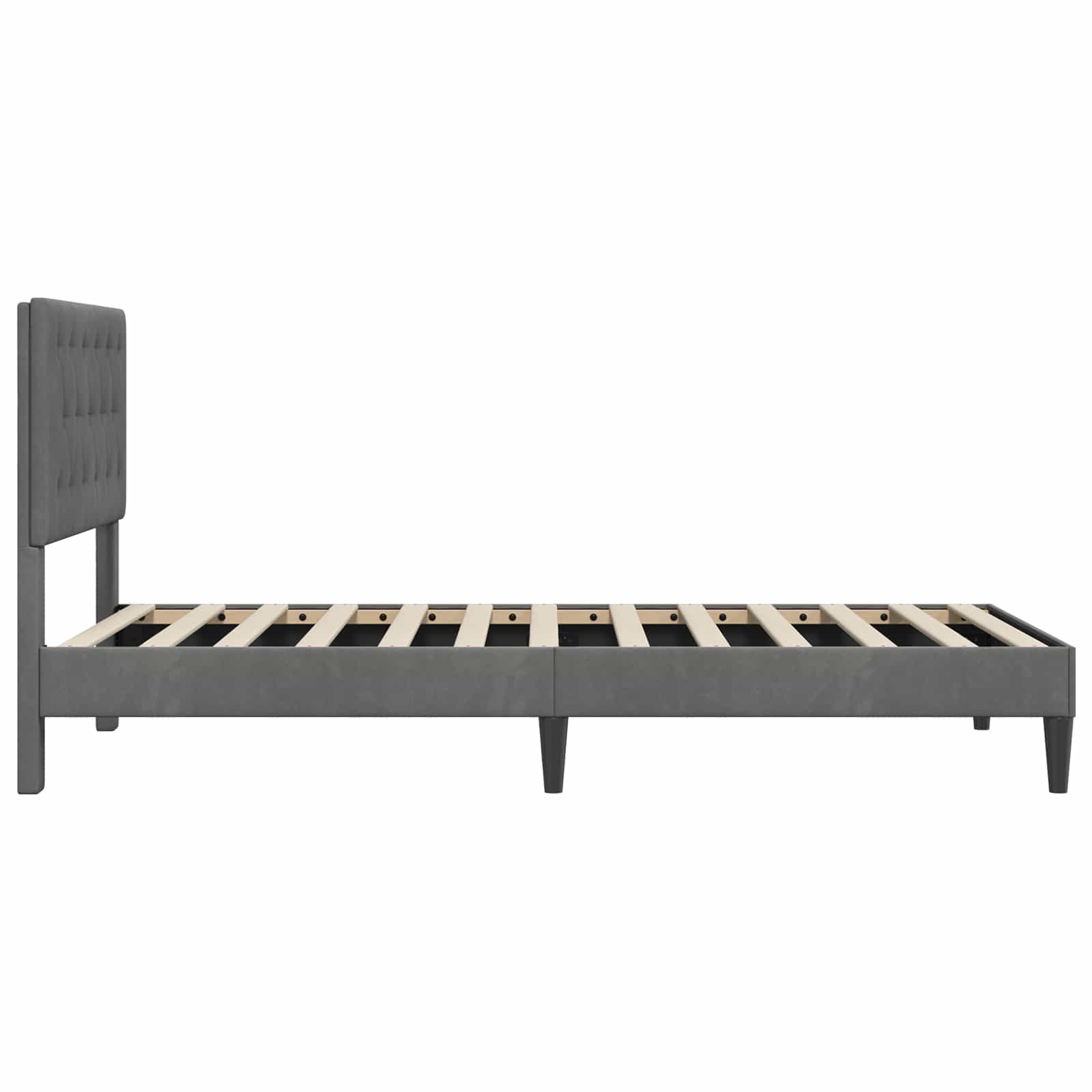 Struttura del letto Grigio Scuro 80 x 200 cm Velluto | homemem39