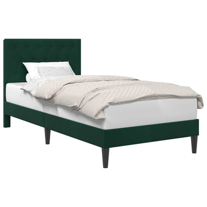 Struttura del letto Verde Scuro 80 x 200 cm Velluto | homemem39