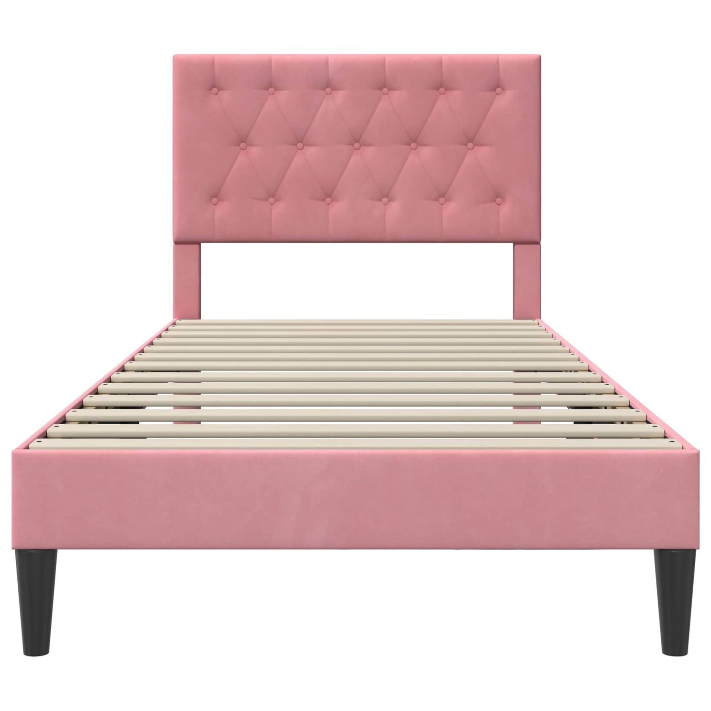 Struttura del letto con testiera Rosa 80 x 200 cm Velluto | homemem39