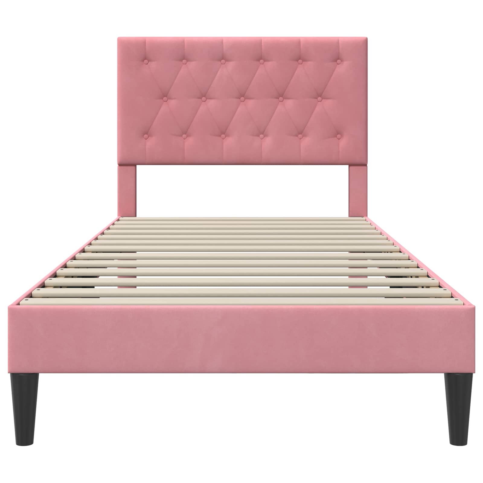 Struttura del letto con testiera Rosa 80 x 200 cm Velluto | homemem39