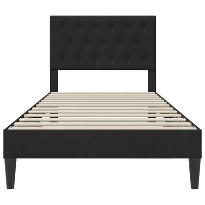 Struttura del letto con testiera Nero 80 x 200 cm Velluto | homemem39