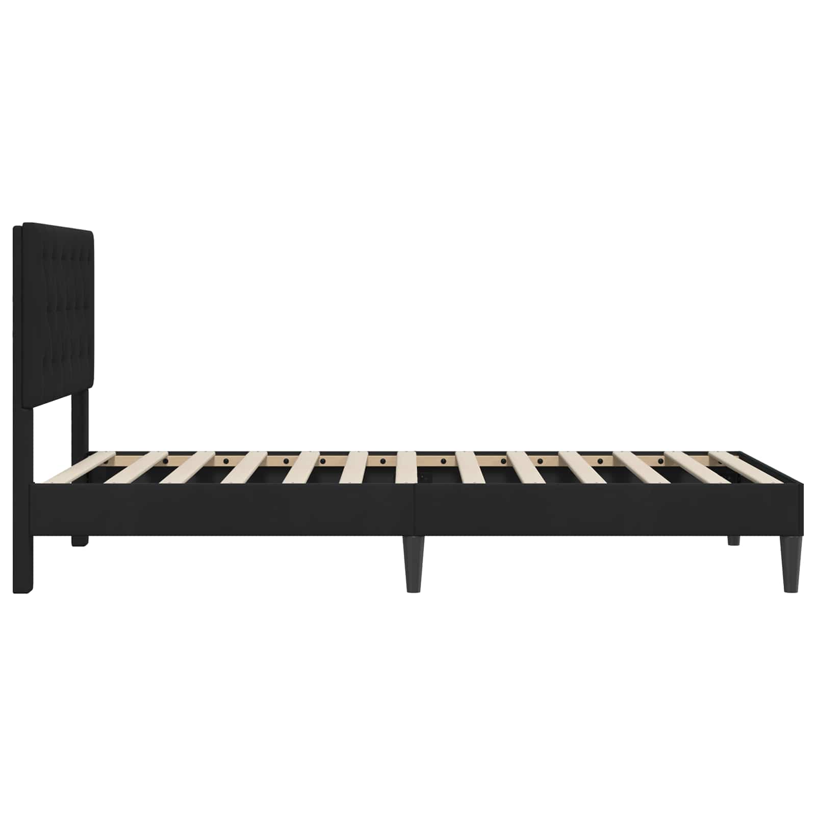 Struttura del letto con testiera Nero 80 x 200 cm Velluto | homemem39